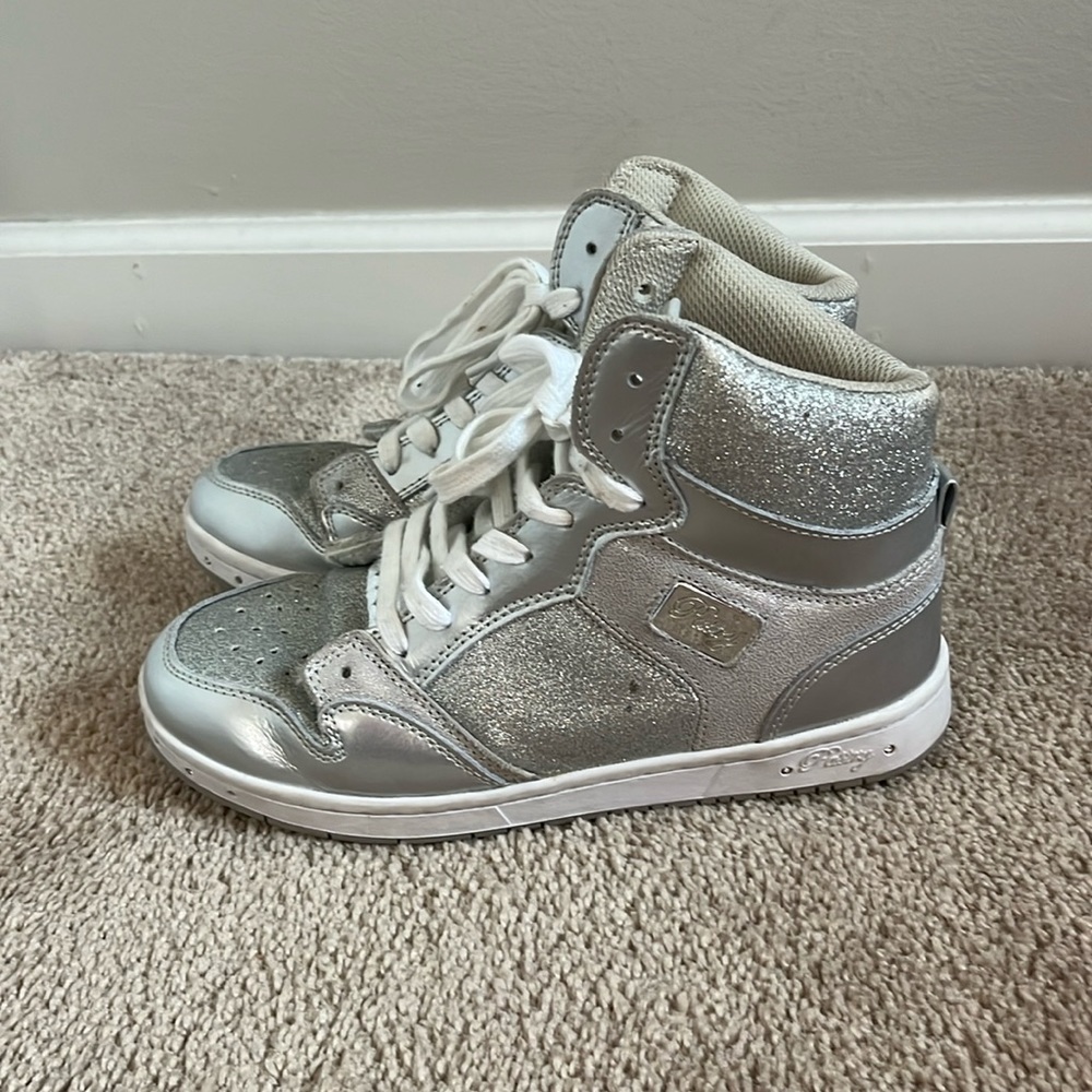 Pastry silver glitter hip hop shoes